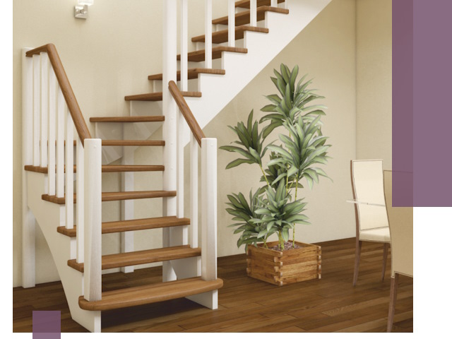 Г-образные лестницы под ключ в Сызрани — изготовление и монтаж