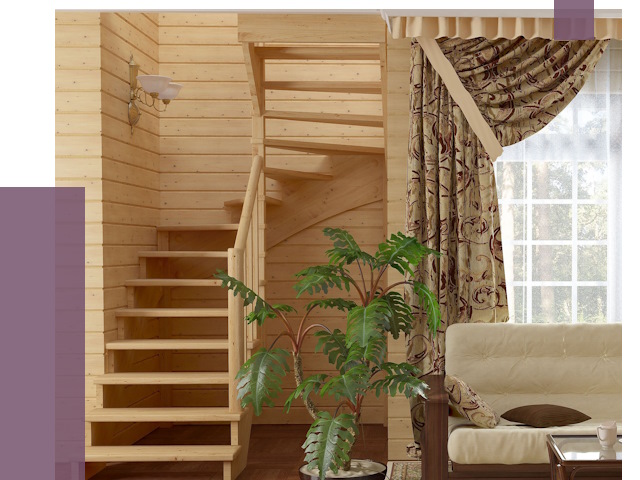 Лестницы для дачи в Сызрани от 75215 руб.  | ПРОЛЁТ-Сзр