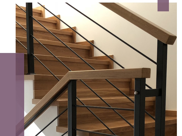Обшивка металлической лестницы деревом в Сызрани от 4305 руб.