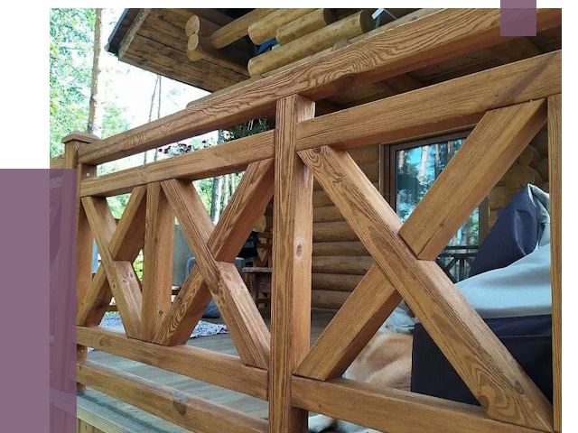 Деревянные перила под ключ в Сызрани от 7598 руб. 