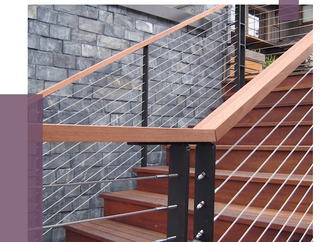 Тросовые перила под ключ в Сызрани от 7699 руб.