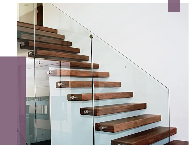 Стеклянные перила для лестницы в Сызрани от 14689 руб.