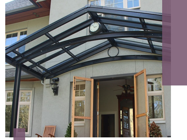 Изготовление и монтаж навесов и козырьков в Сызрани