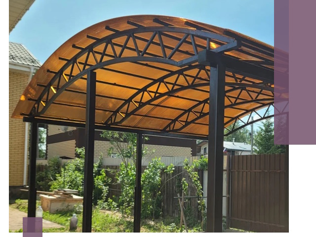 Изготовление навесов под ключ в Сызрани из качественных материалов