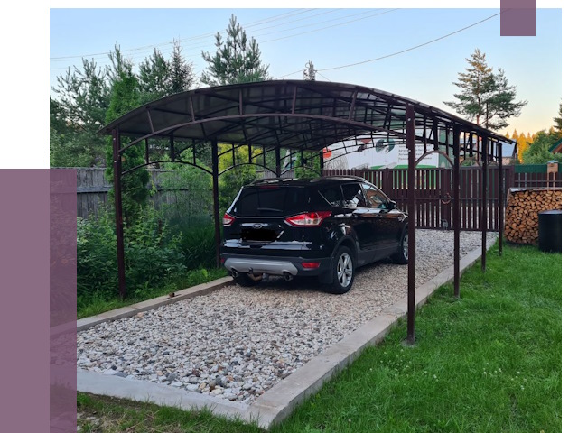 Навесы для автомобиля в Сызрани от 13017 руб.  | ПРОЛЁТ-Сзр