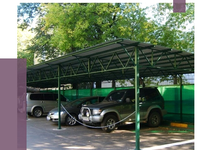 Навесы для парковки в Сызрани от 79521 руб. заказать | ПРОЛЁТ-Сзр