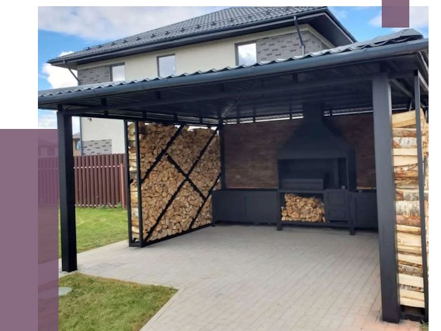 Навесы для барбекю в Сызрани от 12612 руб. под ключ | ПРОЛЁТ-Сзр