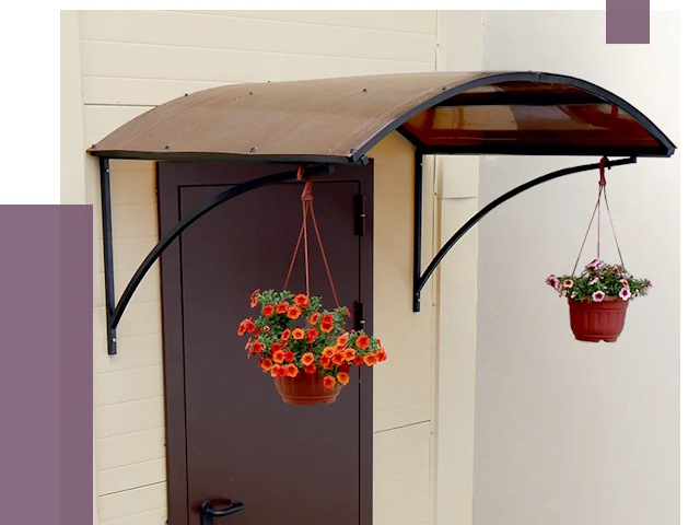 Козырьки над входом в Сызрани от 14689 руб.  | ПРОЛЁТ-Сзр