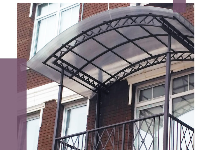 Козырьки над балконом в Сызрани от 8560 руб. | ПРОЛЁТ-Сзр