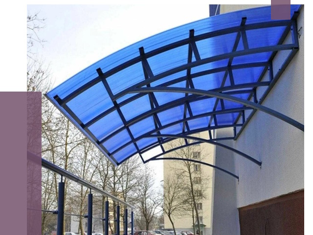 Козырьки из поликарбоната в Сызрани от 4255 руб. под ключ | ПРОЛЁТ-Сзр