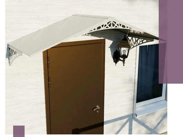 Металлические козырьки на входы и террасы в Сызрани