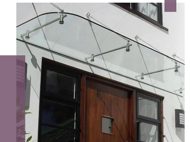 Стеклянные козырьки в Сызрани от 18741 руб. | ПРОЛЁТ-Сзр