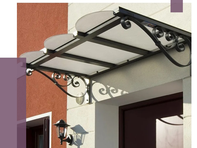 Односкатные козырьки в Сызрани от 8307 руб.  | ПРОЛЁТ-Сзр