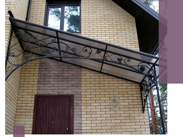 Односкатные козырьки из металла под ключ в Сызрани