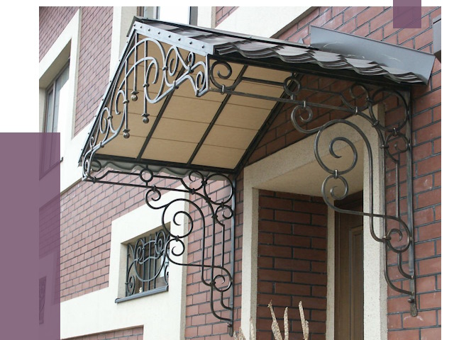 Двускатные козырьки в Сызрани под ключ от 12663 руб.